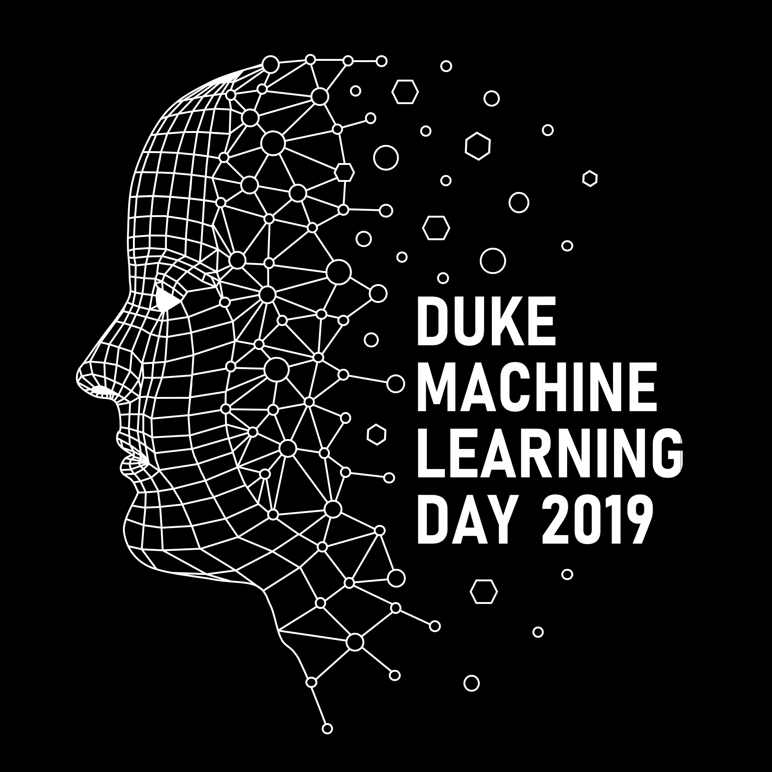 My graphic design for Duke Machine Learning Day 2019 t-shirts